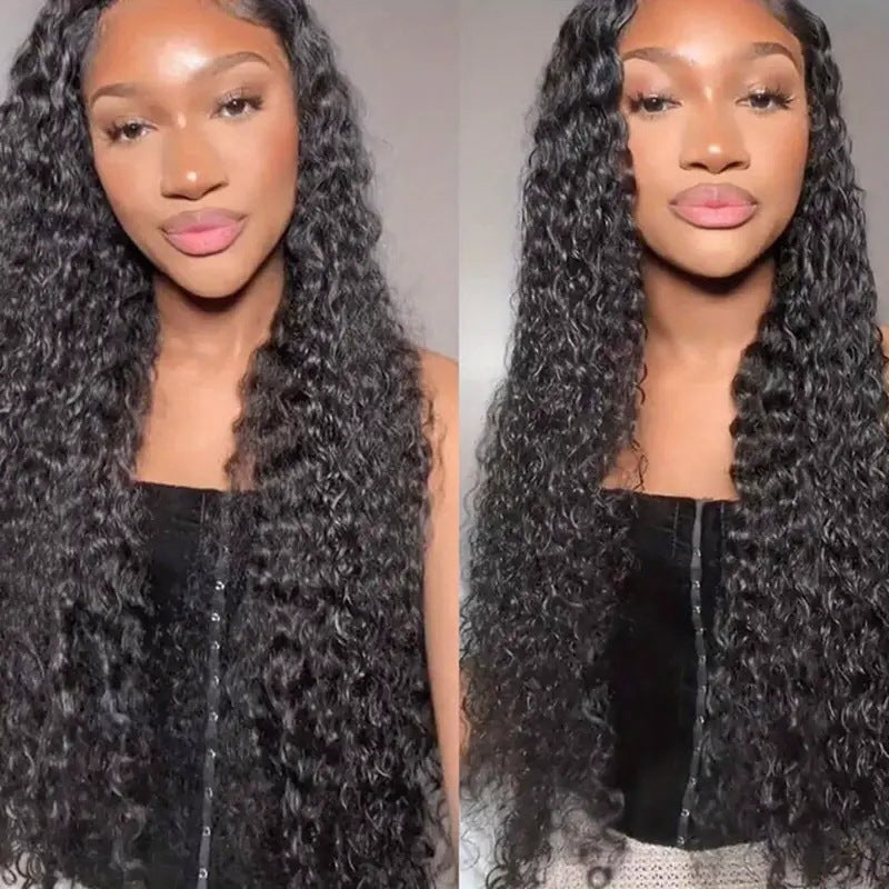Long Curly Lace Front Wig | Heat-Resistant, 8 Colors, 4–40 Inches