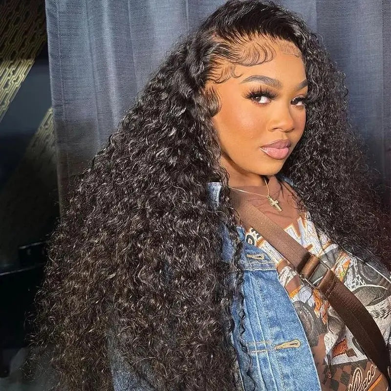 Long Curly Lace Front Wig | Heat-Resistant, 8 Colors, 4–40 Inches