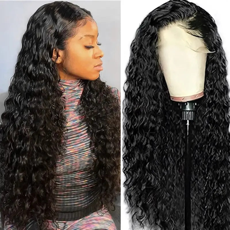 Long Curly Lace Front Wig | Heat-Resistant, 8 Colors, 4–40 Inches