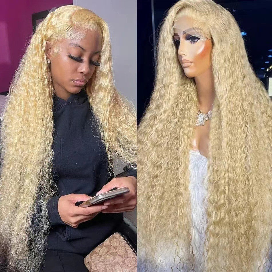 Long Curly Lace Front Wig | Heat-Resistant, 8 Colors, 4–40 Inches