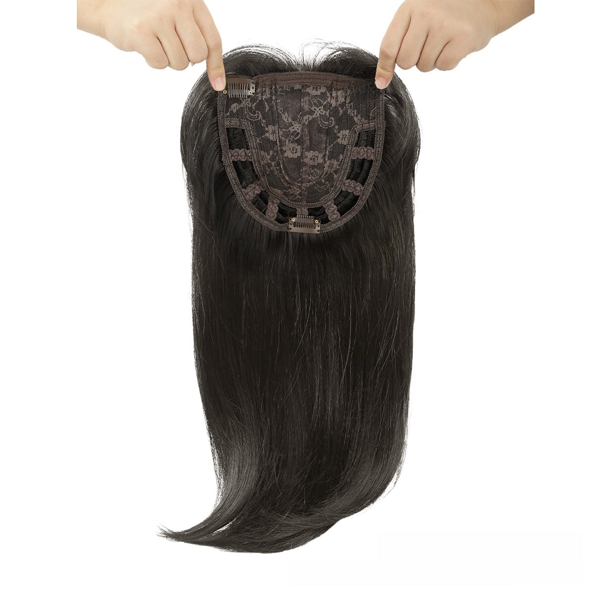Straight Long Hairpiece | Middle Part, Heat-Resistant Synthetic, 6 Colors, 46cm