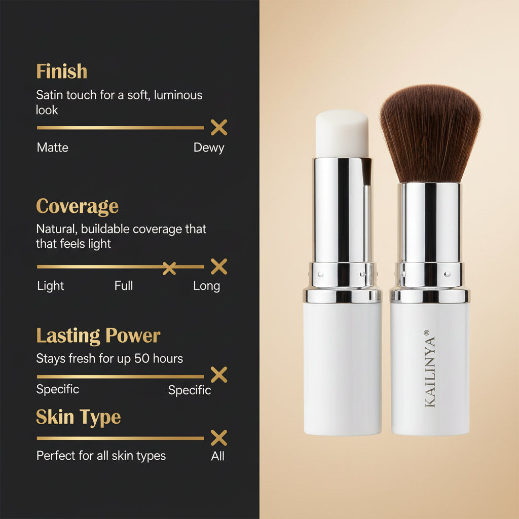 Dual-End Color-Changing Foundation Stick | Skin-Brightening, Lightweight Coverage, 13g